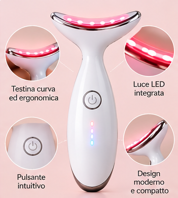 Massaggiatore Viso e Collo LED – Dispositivo per Massaggio Facciale