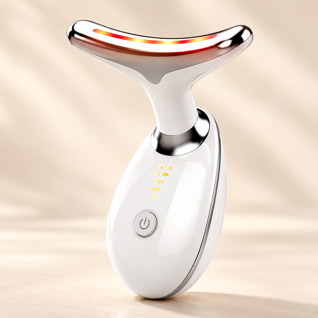 Massaggiatore Viso e Collo LED – Dispositivo per Massaggio Facciale